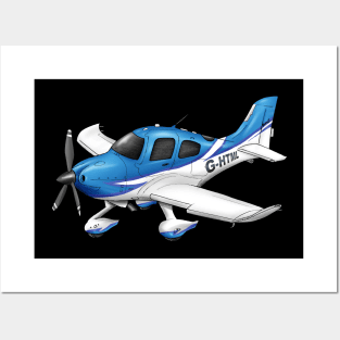 Cirrus SR22 Cartoon Design HTML Posters and Art